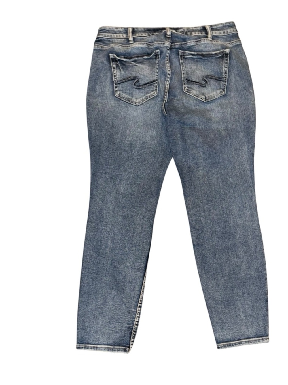 Silver Jeans Boyfriend Womens 34x29 Distressed Medium Wash Stretch Denim